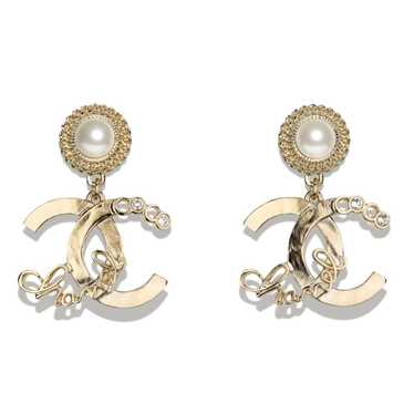 chanel double pearl earrings vintage