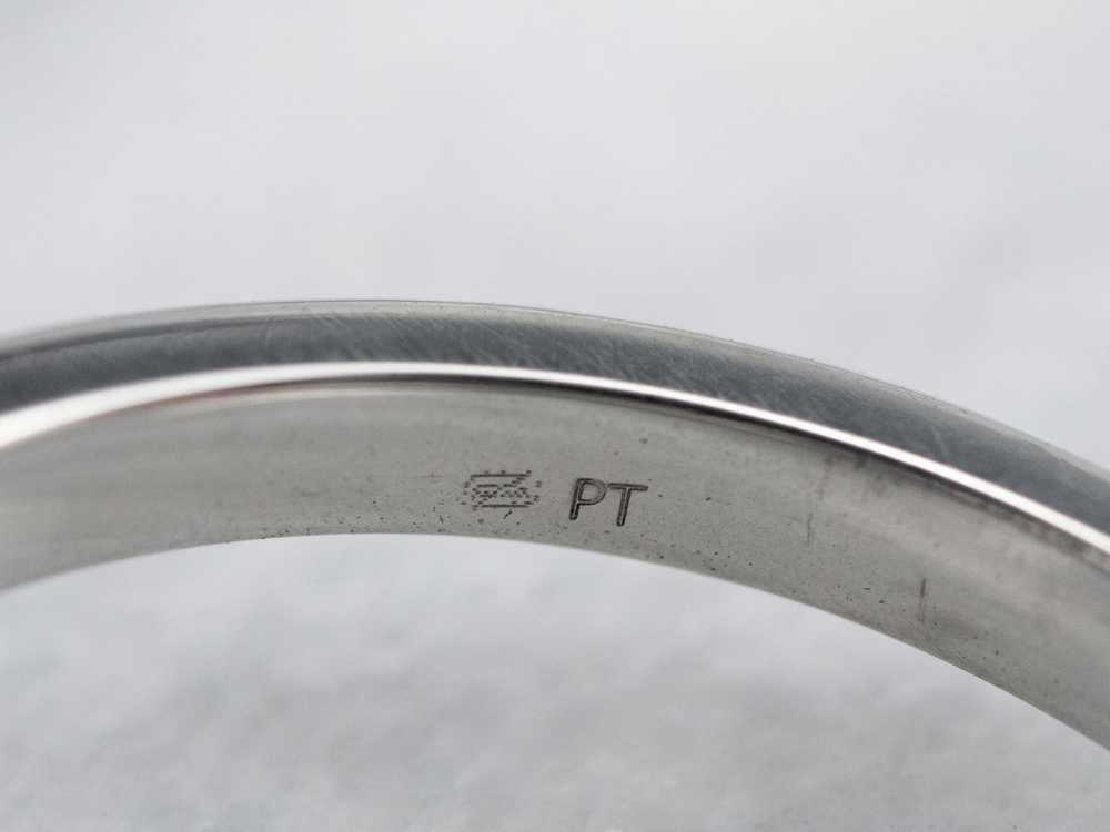 Pear Cut Sapphire Solitaire Platinum Ring - image 6