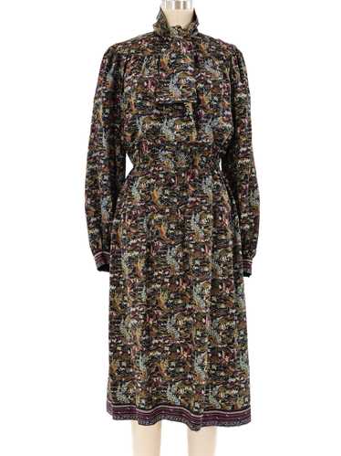 Givenchy Garden Motif Printed Silk Dress