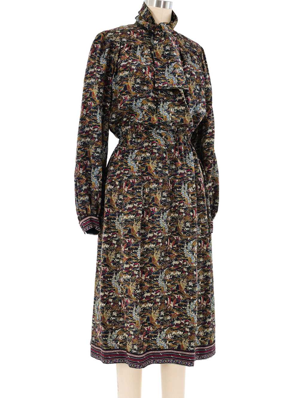 Givenchy Garden Motif Printed Silk Dress - image 3