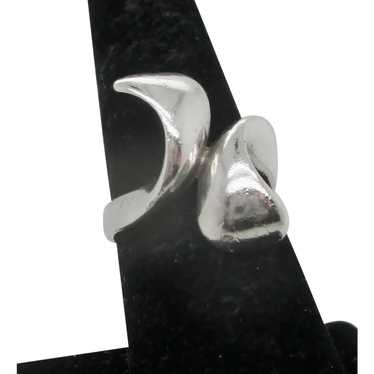 Sterling Silver Modernist Sculptural Screw Back Earrings