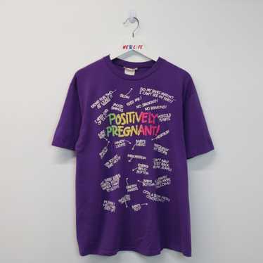 Vintage 80's Positively Pregnant Tee - M - image 1