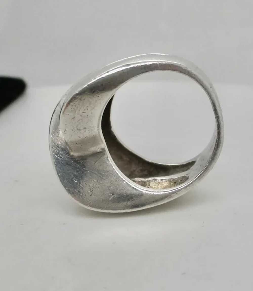 Sterling Silver X Band Ring Vintage 1980s' - image 3