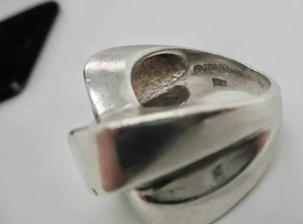 Sterling Silver X Band Ring Vintage 1980s' - image 4