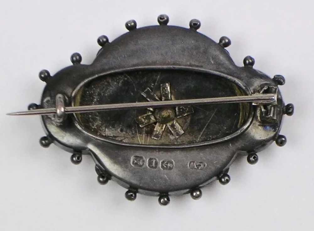 English Victorian 3-Color Silver & Gold Brooch - image 5