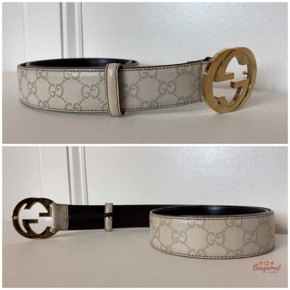 Gucci Interlocking Buckle leather belt - image 3