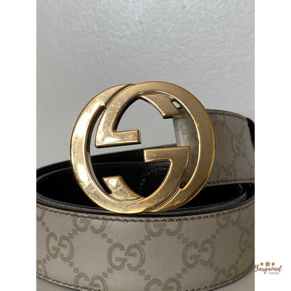 Gucci Interlocking Buckle leather belt - image 5