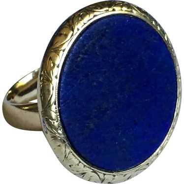 Antique Victorian Lapis Lazuli 14K Gold Ring