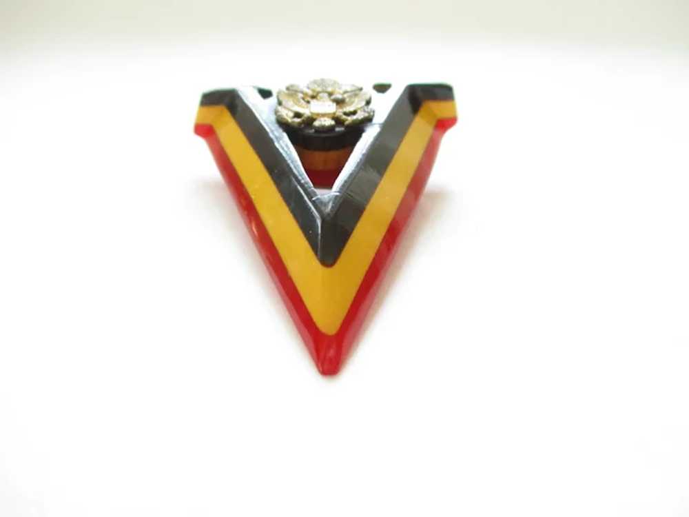WWII Victory Pin V for Victory Brooch Bakelite US… - image 3
