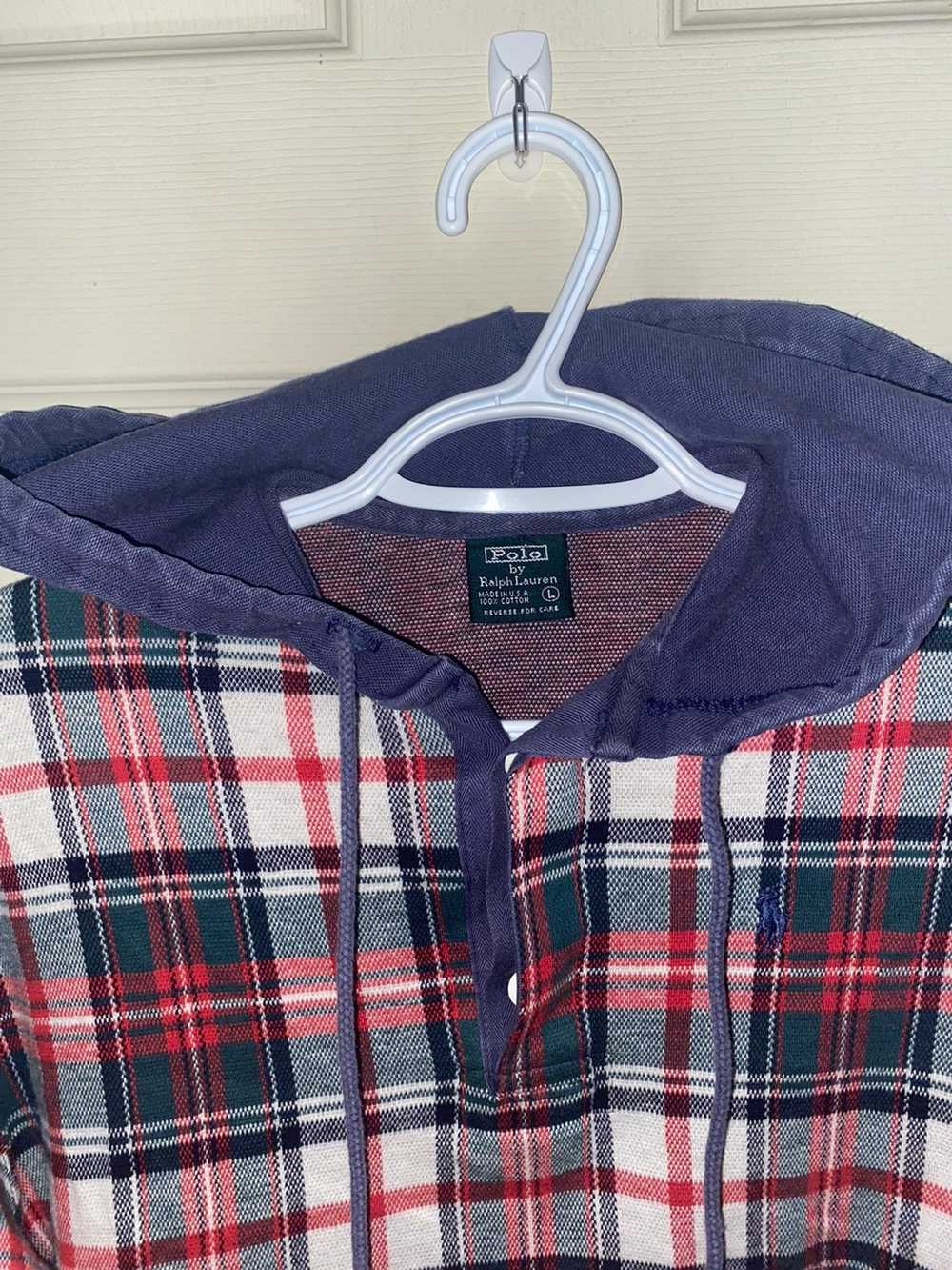 Polo Ralph Lauren Plaid polo quarter button up hooded… - Gem