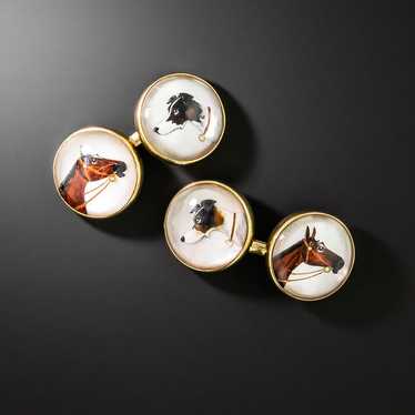 Horse and Hound Essex Crystal Cufflinks