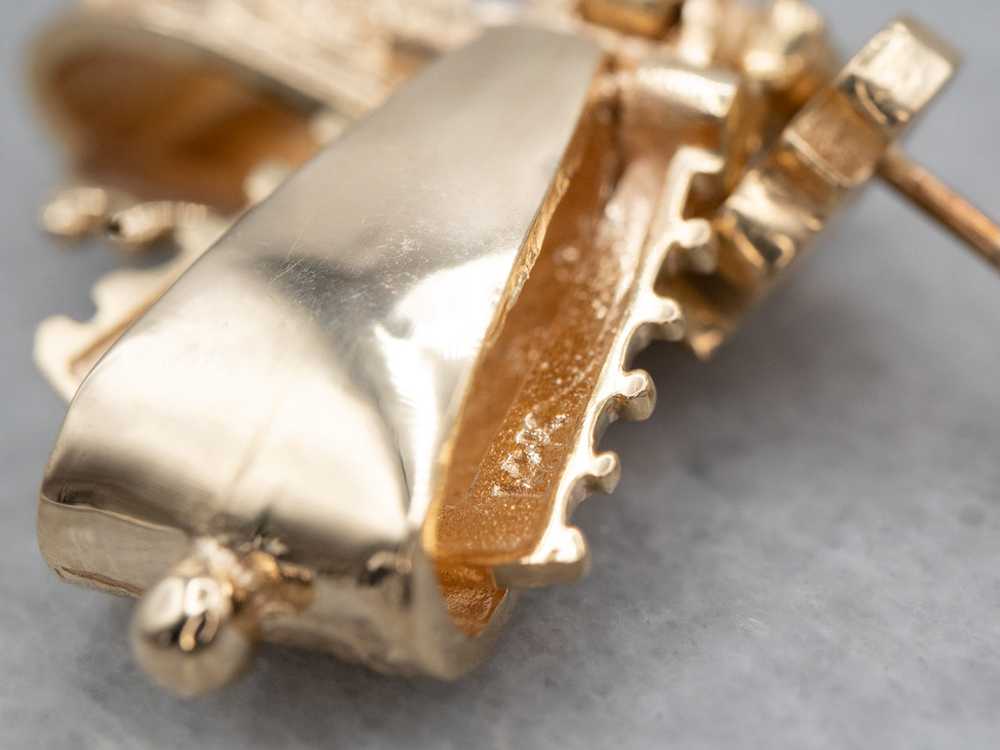 Ornate Victorian Revival Gold Drop Earrings - image 4