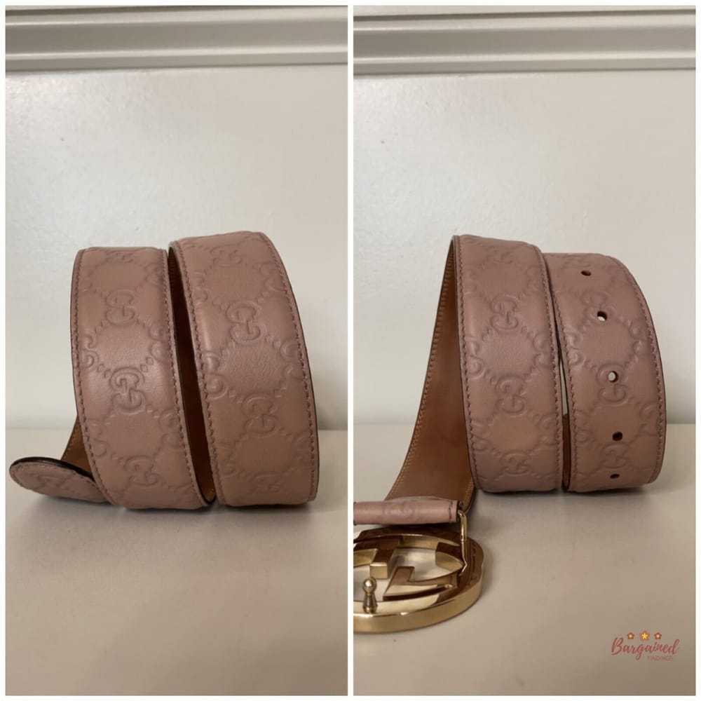Gucci Interlocking Buckle leather belt - image 12