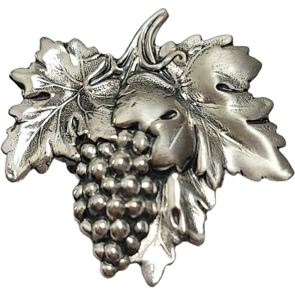 Sterling By Jewel Art Sterling Silver Grape Bunch… - image 1