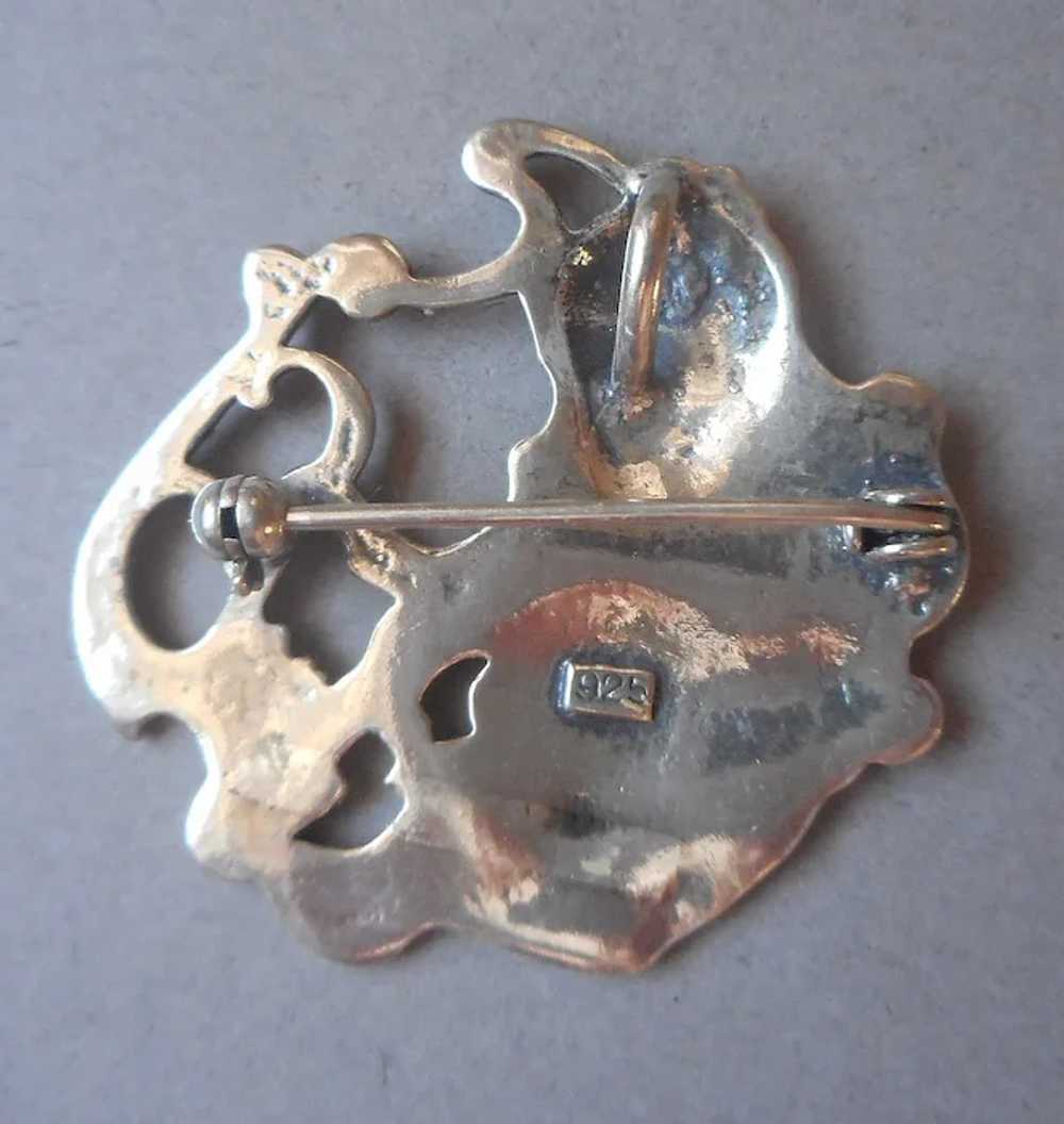 Sterling Silver Art Nouveau Style Vintage Pin You… - image 2