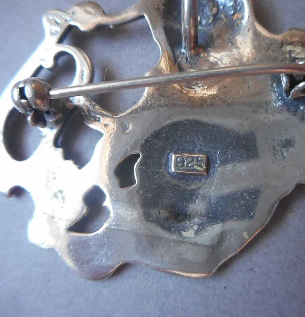 Sterling Silver Art Nouveau Style Vintage Pin You… - image 3