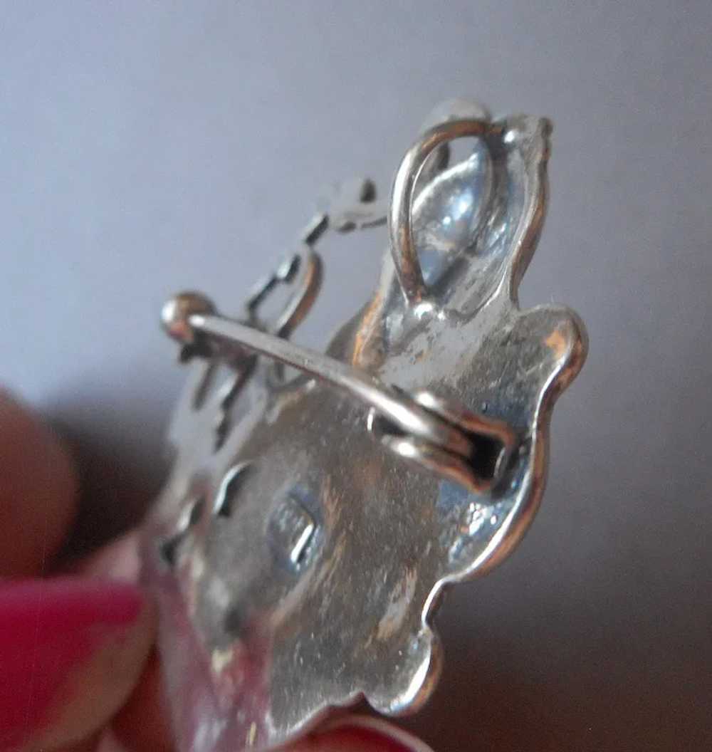 Sterling Silver Art Nouveau Style Vintage Pin You… - image 4