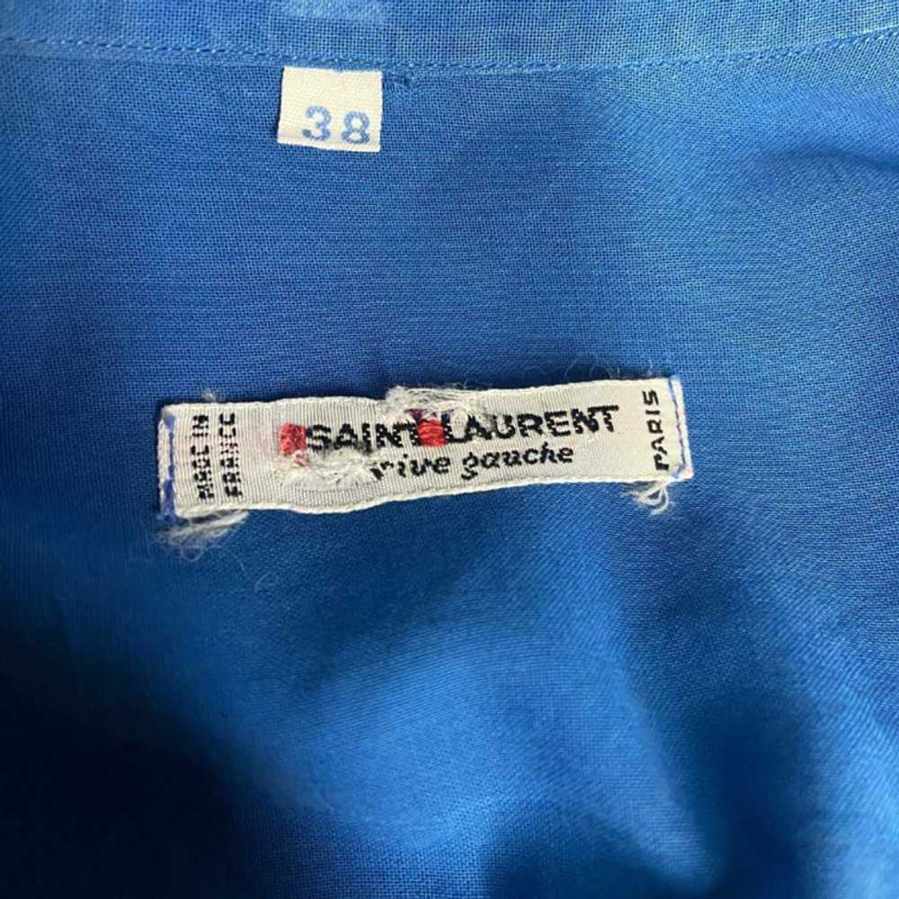 Yves Saint Laurent Top Cotton in Turquoise - image 4