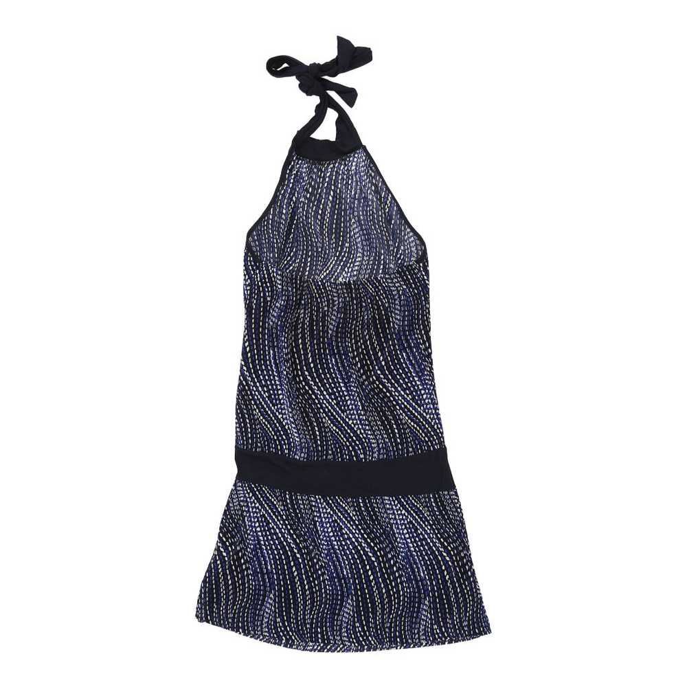 Vintage Unbranded Halterneck Dress - Large Blue V… - image 2