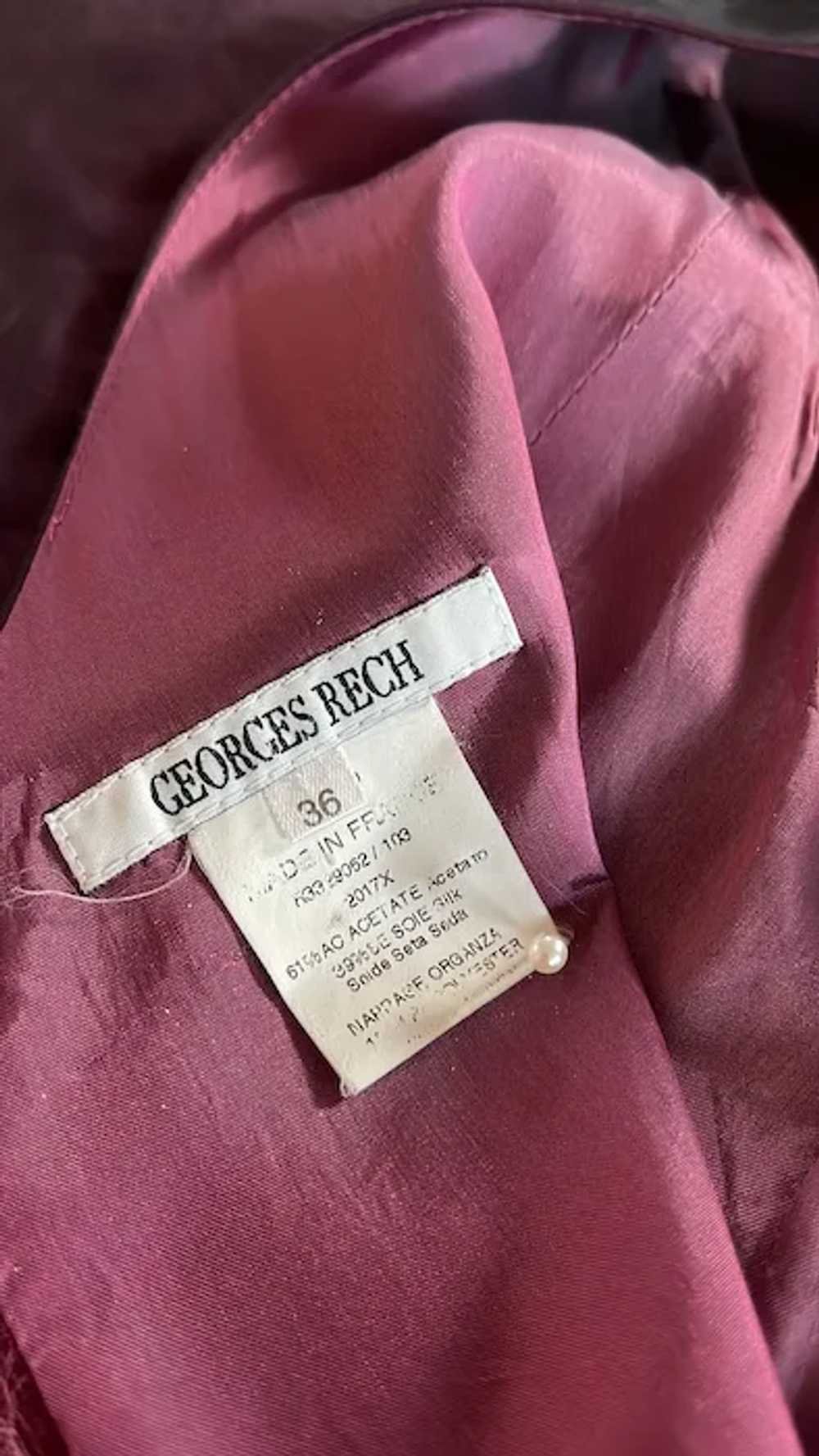 Georges Rech Vintage Burgundy Maxi Dress Size FR … - image 10