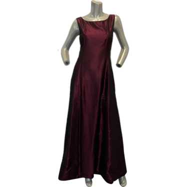Georges Rech Vintage Burgundy Maxi Dress Size FR … - image 1