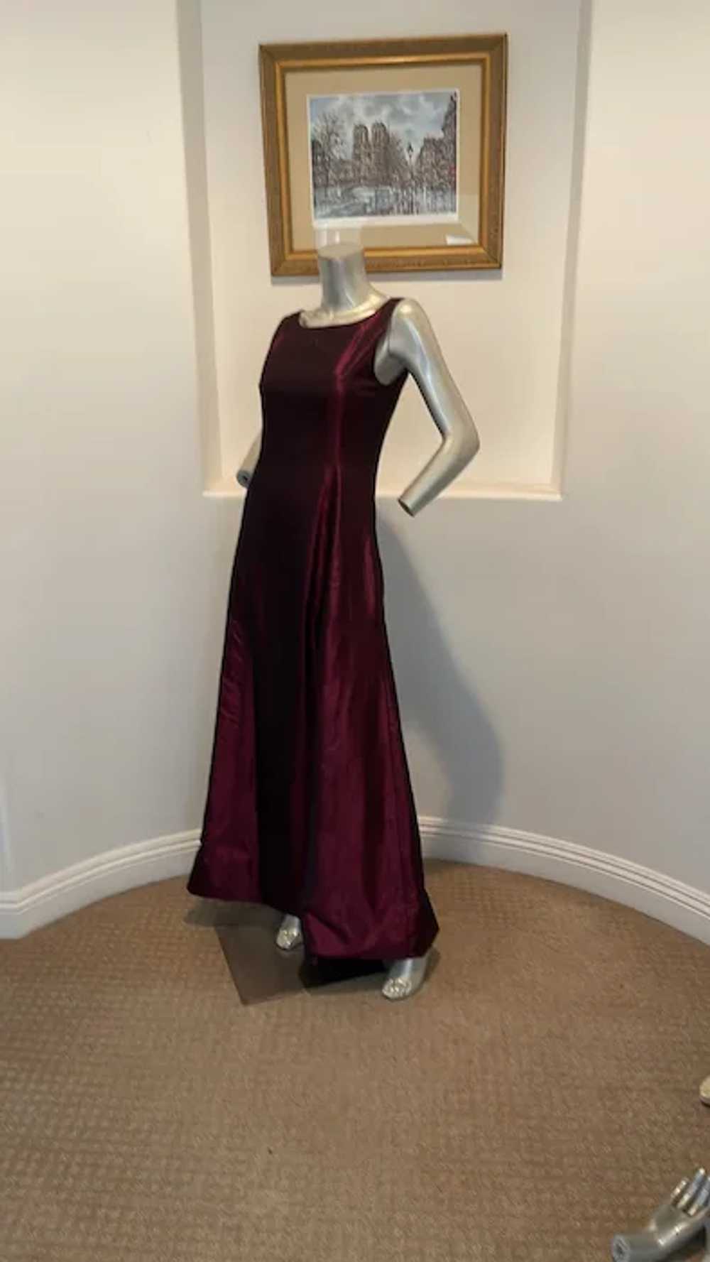 Georges Rech Vintage Burgundy Maxi Dress Size FR … - image 3