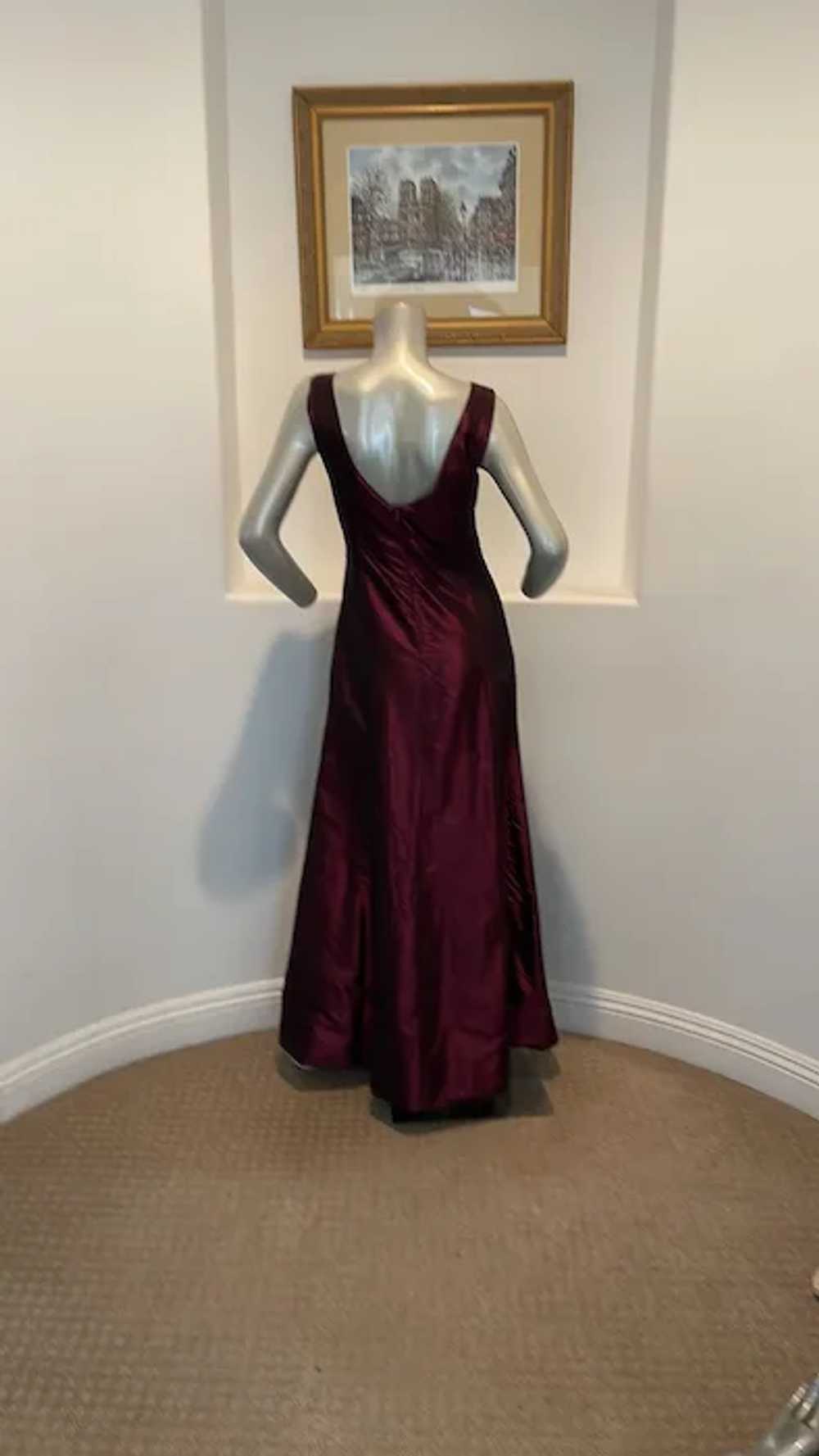 Georges Rech Vintage Burgundy Maxi Dress Size FR … - image 4