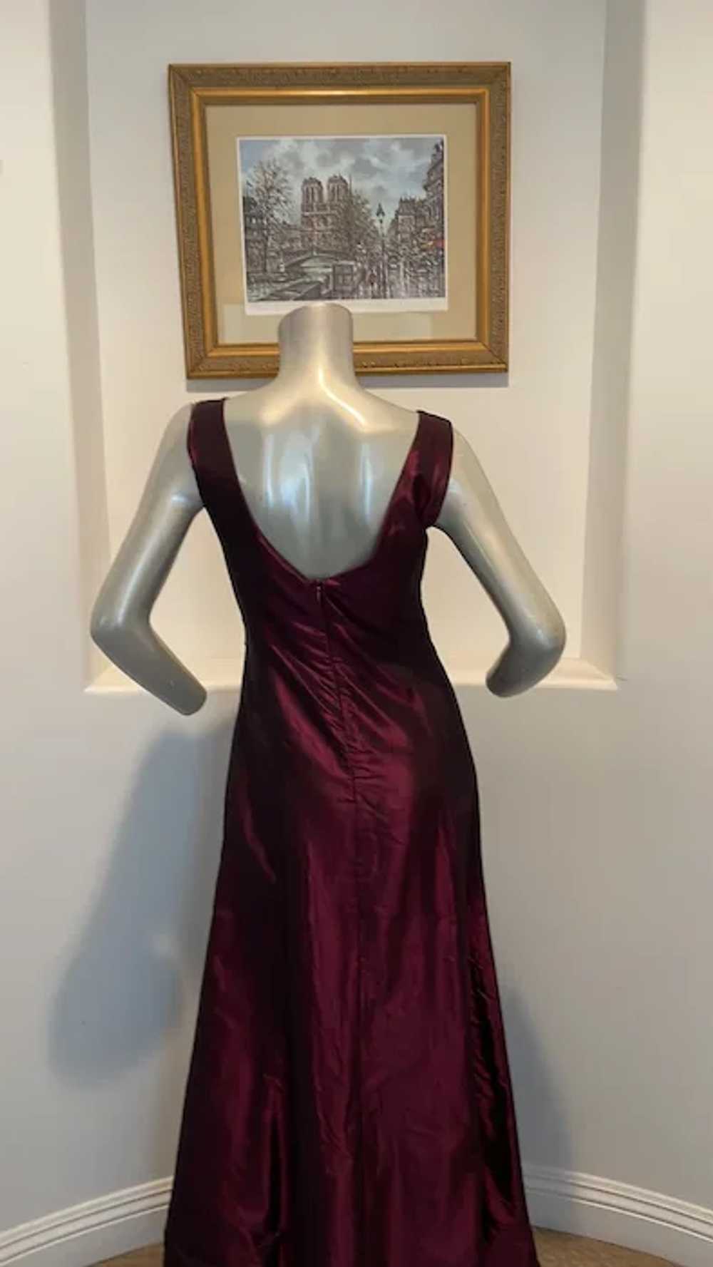 Georges Rech Vintage Burgundy Maxi Dress Size FR … - image 6