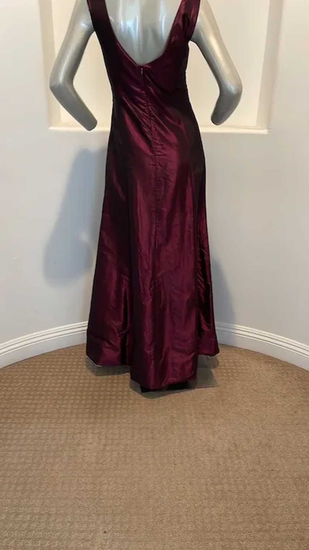 Georges Rech Vintage Burgundy Maxi Dress Size FR … - image 7