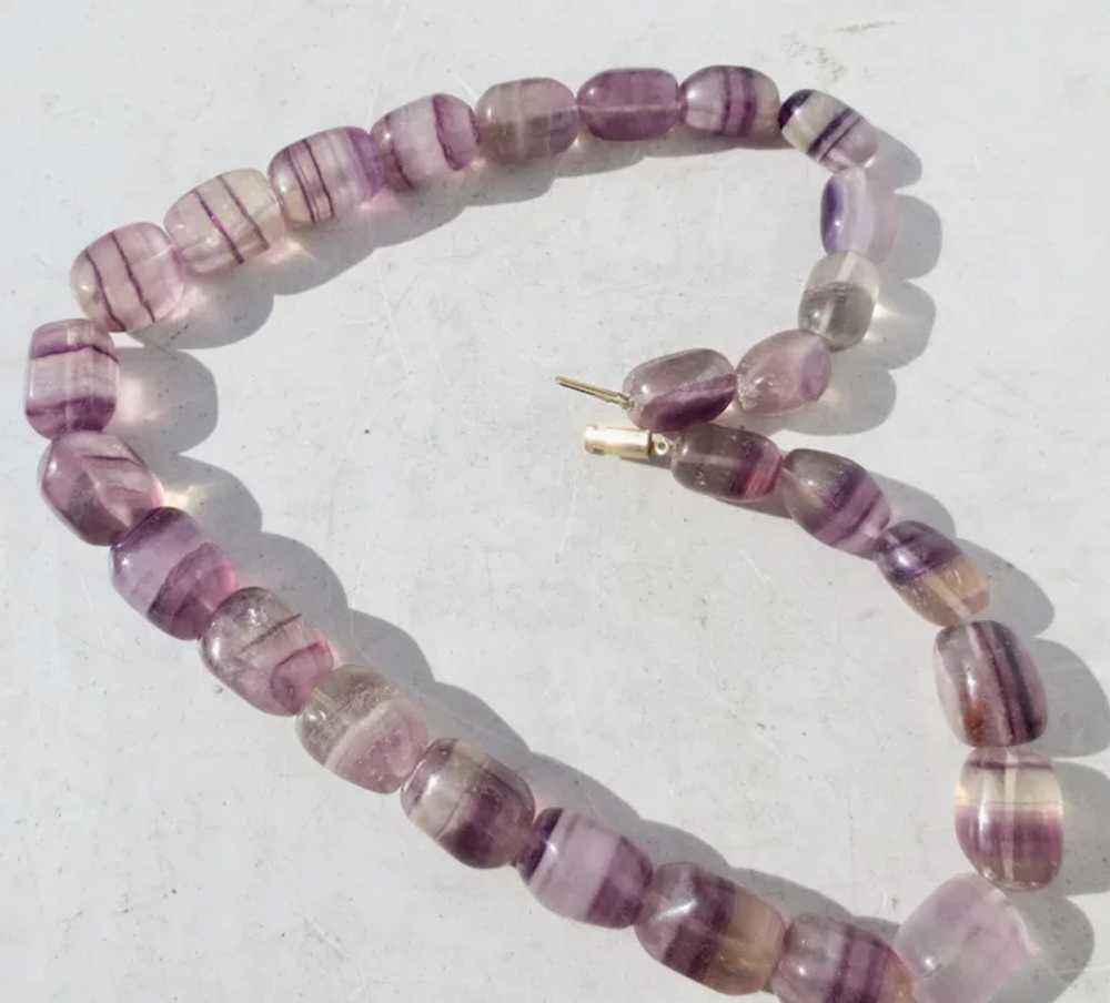 Banded Fluorite Pebble Necklace - image 2