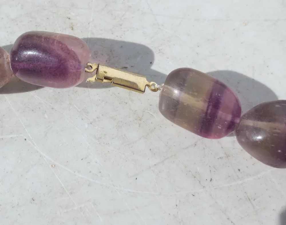 Banded Fluorite Pebble Necklace - image 3