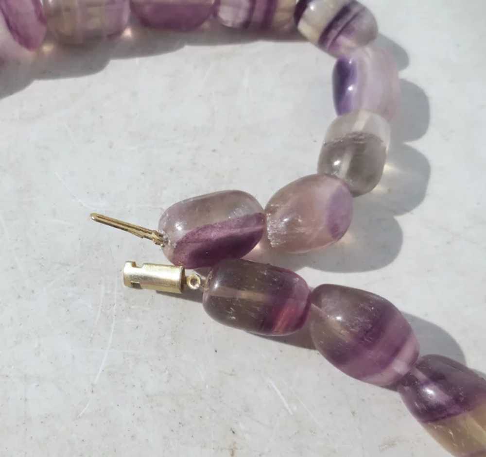 Banded Fluorite Pebble Necklace - image 4