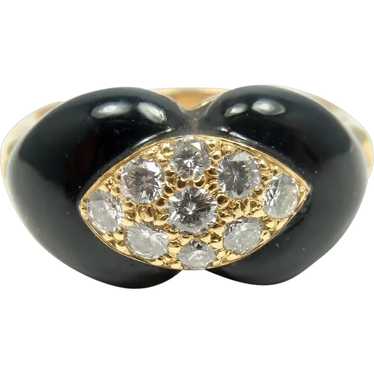 VCA Van Cleef Magic Alhambra 18K White Gold Diamond Ring SZ 51 Retail  $12,500