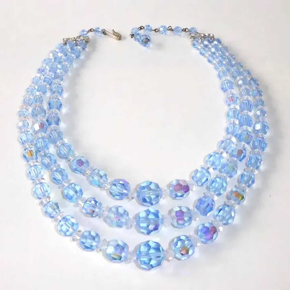 Laguna Aurora Borealis Triple Strand Bead Necklace - image 7