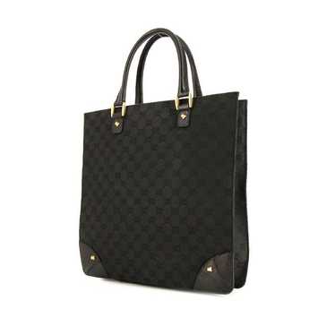 Gucci Vintage handbag in black monogram canvas an… - image 1