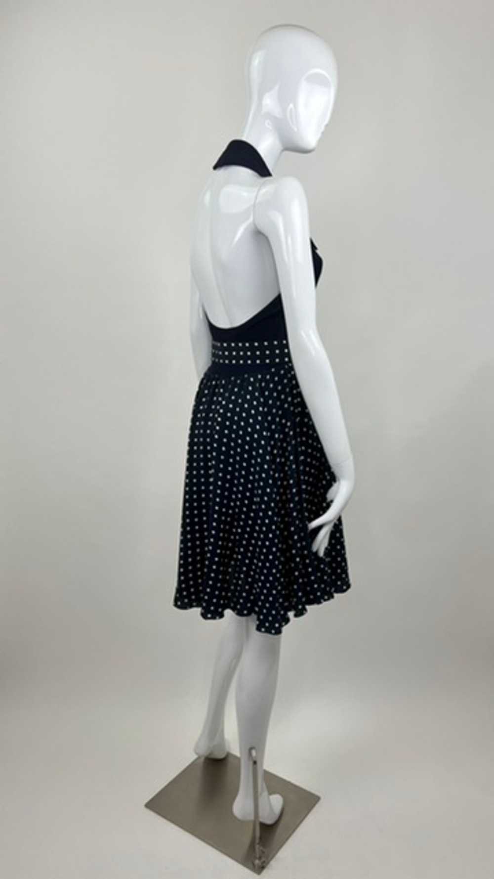 Jasper Conran 80’s Backless Polka Dot Skater Dress - image 5