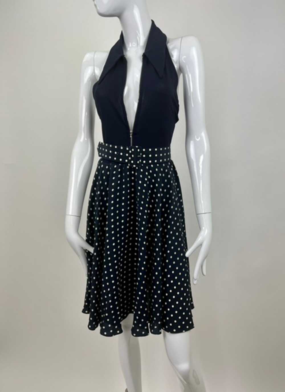 Jasper Conran 80’s Backless Polka Dot Skater Dress - image 7