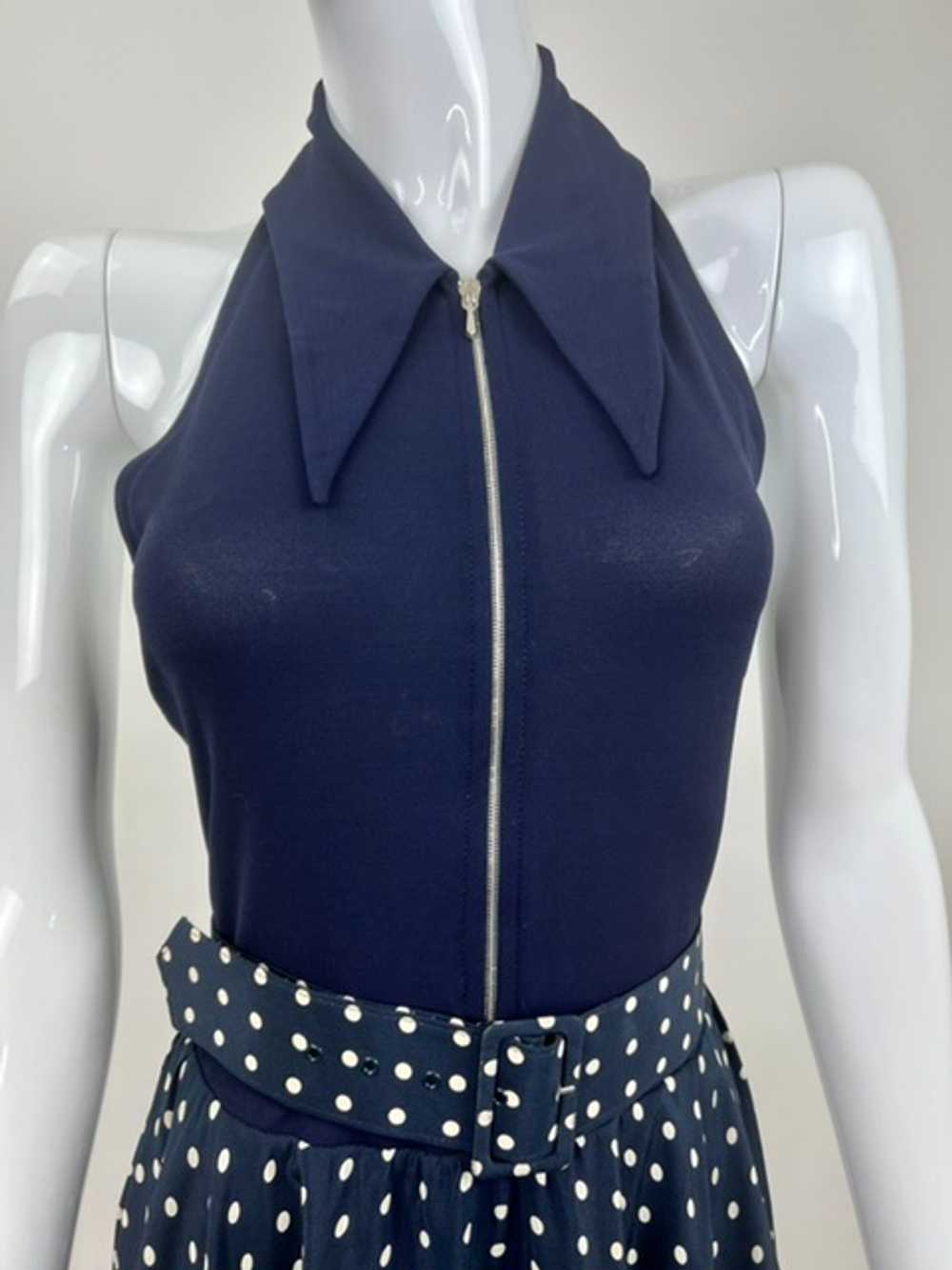 Jasper Conran 80’s Backless Polka Dot Skater Dress - image 8