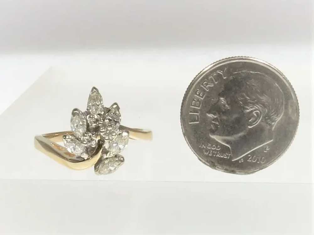 Marquise Diamond Flourish Ring - image 11