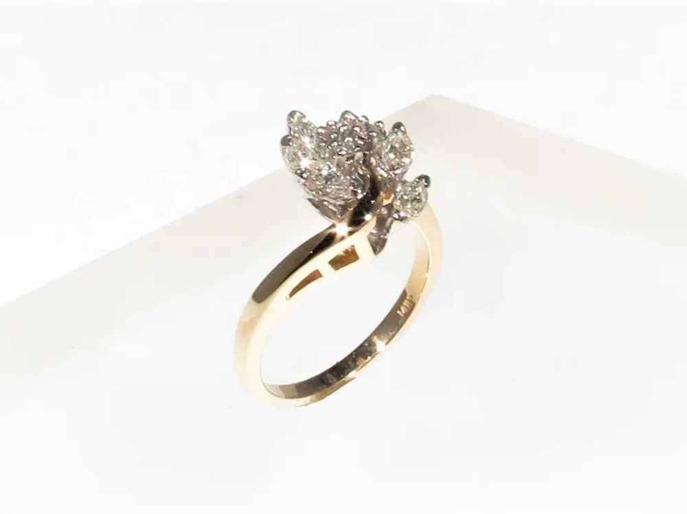 Marquise Diamond Flourish Ring - image 2