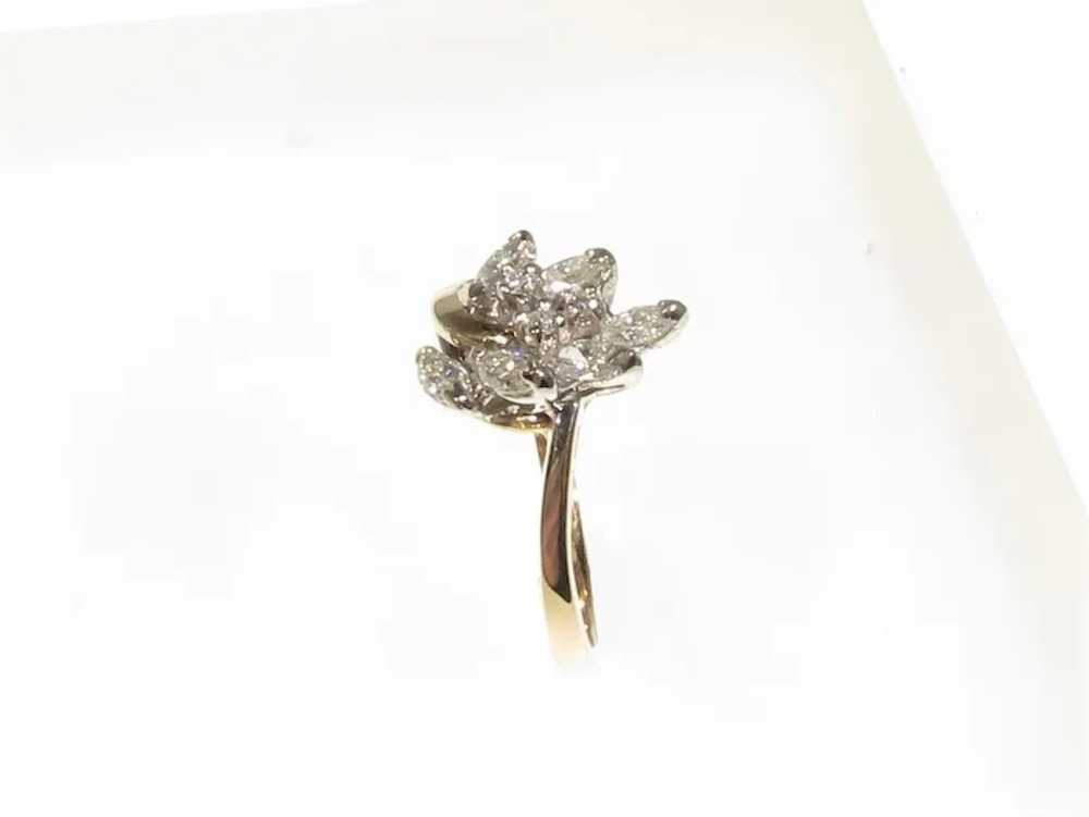 Marquise Diamond Flourish Ring - image 4