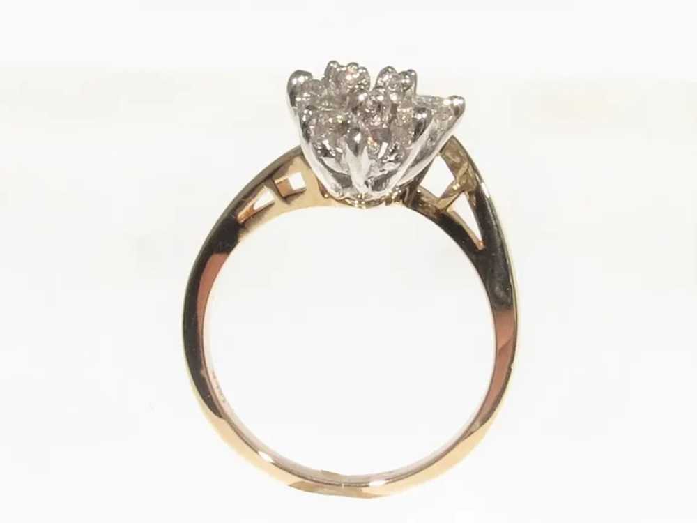 Marquise Diamond Flourish Ring - image 5