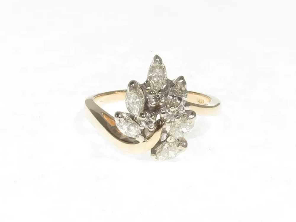 Marquise Diamond Flourish Ring - image 7
