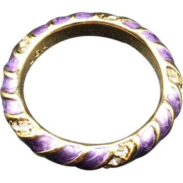 Lauren G. Adams Lilac Light Purple Ring Band Enam… - image 1