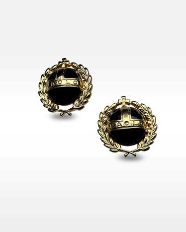 Paolo Gucci Orb Clip Earrings