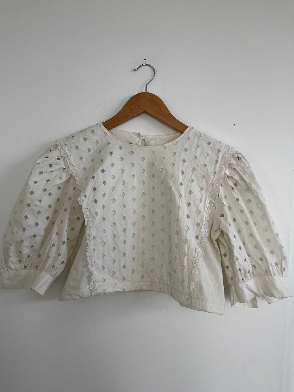 Cropped Puff Sleeve Top - image 2