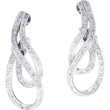 Art Deco 1.20 Total Carat Weight Diamond Earrings - image 1