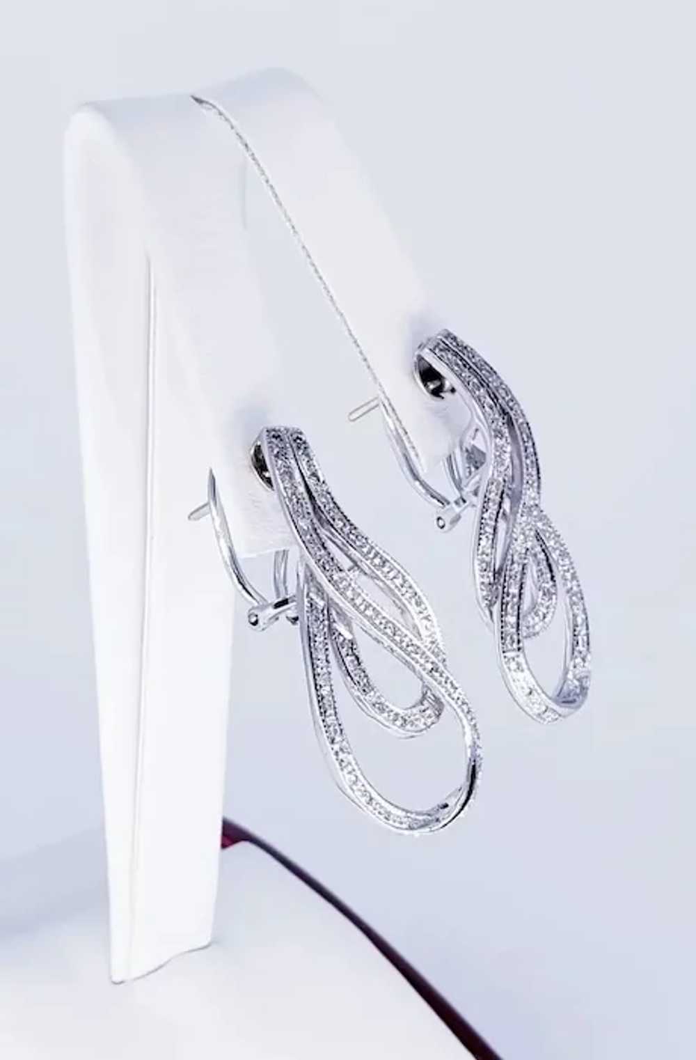 Art Deco 1.20 Total Carat Weight Diamond Earrings - image 3