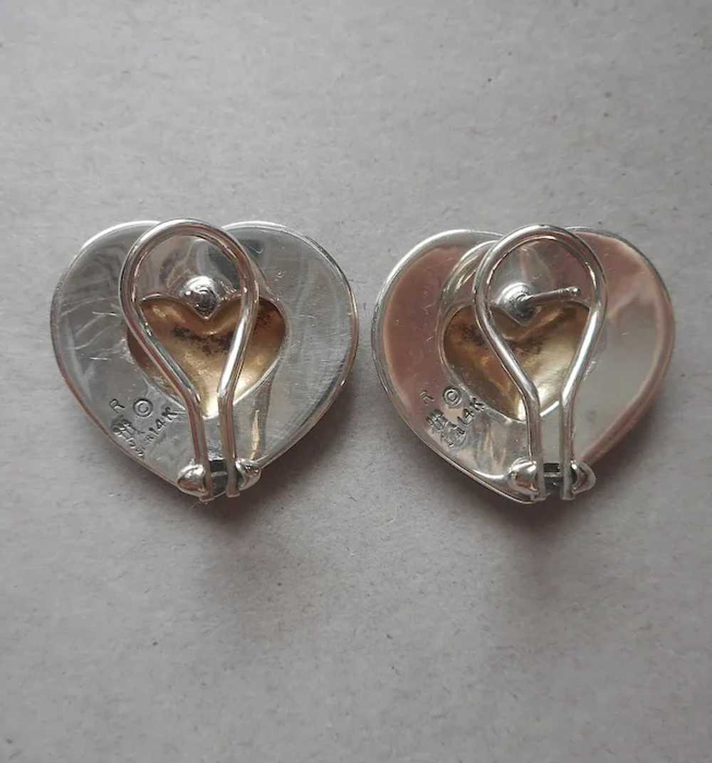 James Avery Heart Of Gold Earrings 14K Sterling S… - image 5