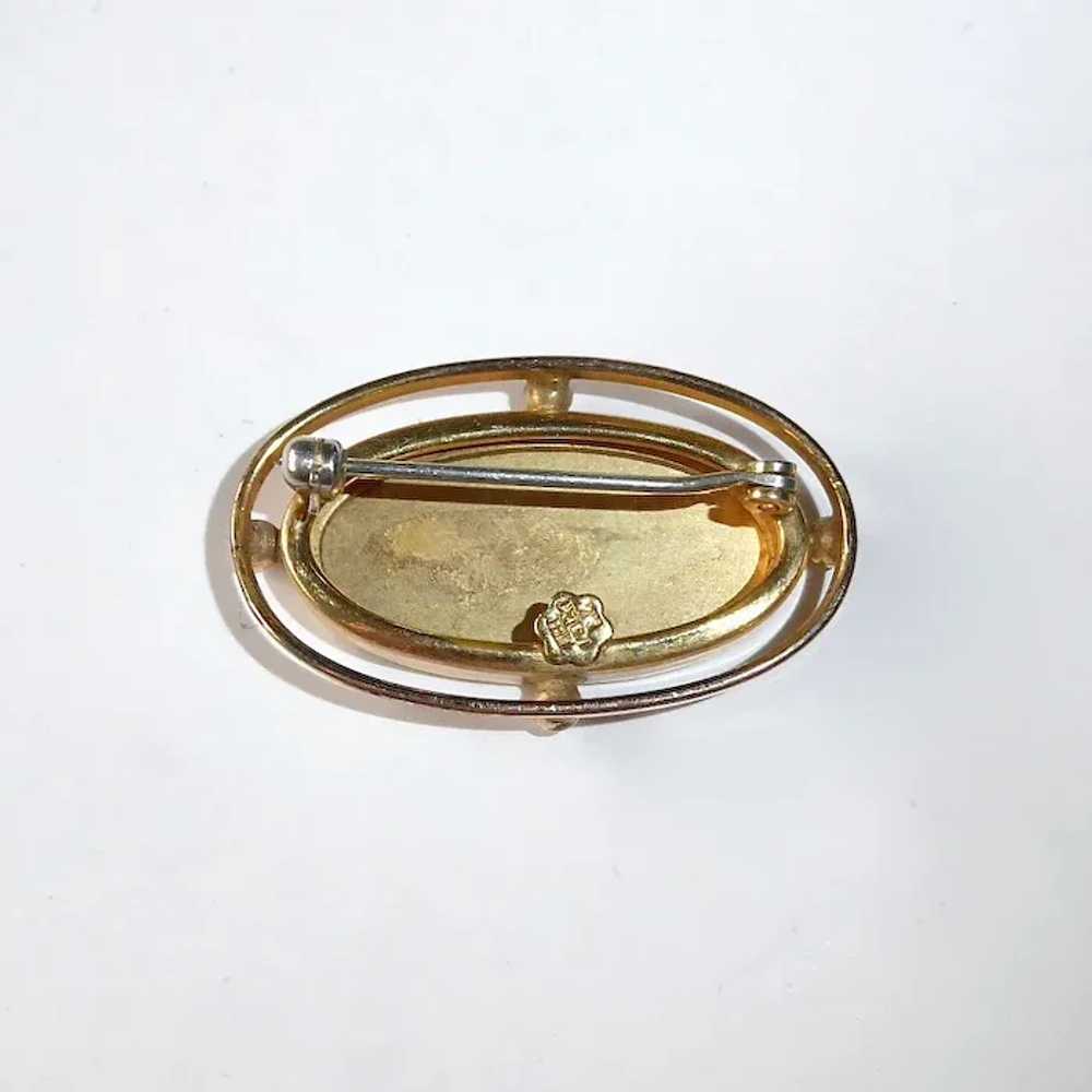 Creed Mid Century Gold Filled Pin w Cartouche - image 10